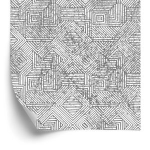 Papier Peint Géométrique Dans Un Style Vintage – Image 2