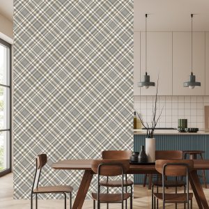 Papier Peint Motif Tartan Moderne – Image 4