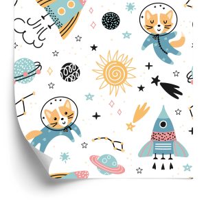 Papier Peint Chat De Conte De Fées Dans L'espace – Image 2
