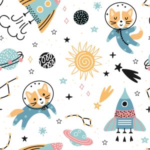 Papier Peint Chat De Conte De Fées Dans L'espace – Image 1