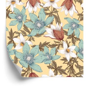 Papier Peint Fleurs Colorées Élégantes – Image 2