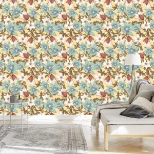Papier Peint Fleurs Colorées Élégantes – Image 3