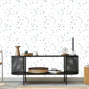 Papier Peint Petites Étoiles Grises Pour Une Chambre D'enfant – Image 5