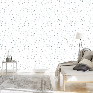 Papier Peint Petites Étoiles Grises Pour Une Chambre D'enfant – Image 3
