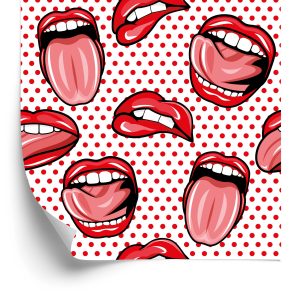 Papier Peint Des Lèvres Au Style Pop-Art – Image 2