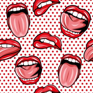 Papier Peint Des Lèvres Au Style Pop-Art – Image 1