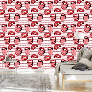 Papier Peint Des Lèvres Au Style Pop-Art – Image 3