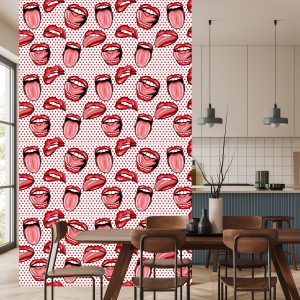 Papier Peint Des Lèvres Au Style Pop-Art – Image 4