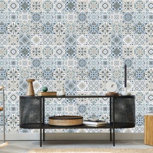 Papier Peint Mosaïque Abstraite Aux Couleurs Pastel – Image 5