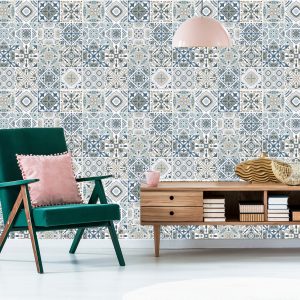 Papier Peint Mosaïque Abstraite Aux Couleurs Pastel – Image 6