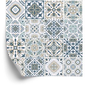 Papier Peint Mosaïque Abstraite Aux Couleurs Pastel – Image 2