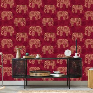 Papier Peint Éléphants De Style Oriental – Image 5