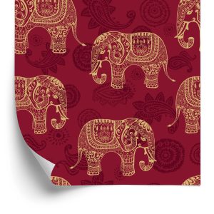 Papier Peint Éléphants De Style Oriental – Image 2