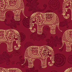Papier Peint Éléphants De Style Oriental – Image 1