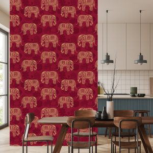 Papier Peint Éléphants De Style Oriental – Image 4