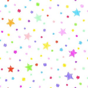 Papier Peint Pour Les Enfants - Étoiles Colorées En Pointillés – Image 1