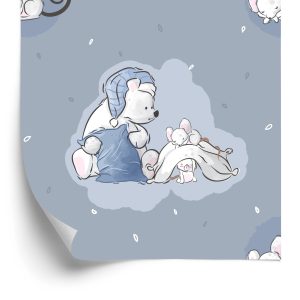 Papier Peint Ours En Peluche Et Souris Endormis – Image 2