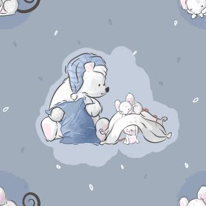 Papier Peint Ours En Peluche Et Souris Endormis – Image 1