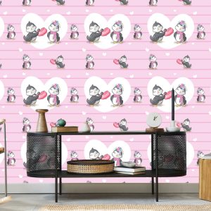 Papier Peint Pingouins Amoureux – Image 5