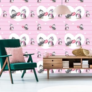 Papier Peint Pingouins Amoureux – Image 6