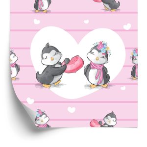 Papier Peint Pingouins Amoureux – Image 2