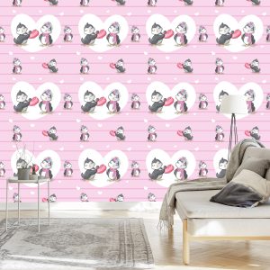 Papier Peint Pingouins Amoureux – Image 3
