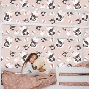 Papier Peint Femmes Indiennes Avec Des Lapins Et Des Plumes – Image 7