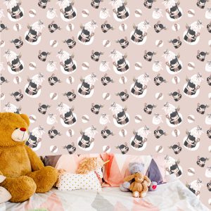 Papier Peint Femmes Indiennes Avec Des Lapins Et Des Plumes – Image 6