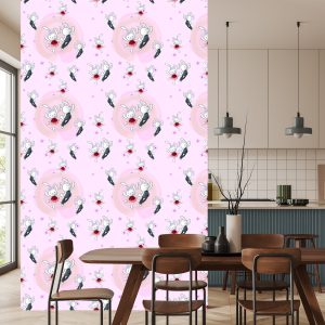 Papier Peint Lapins Amoureux Parmi Les Fleurs – Image 4