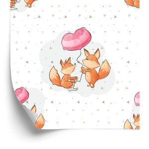 Papier Peint Renards Avec Des Ballons – Image 2