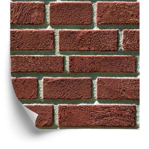 Papier Peint Brique 3D Rouge – Image 2