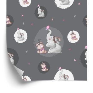 Papier Peint Ours En Peluche Et Éléphants – Image 2