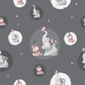 Papier Peint Ours En Peluche Et Éléphants – Image 1