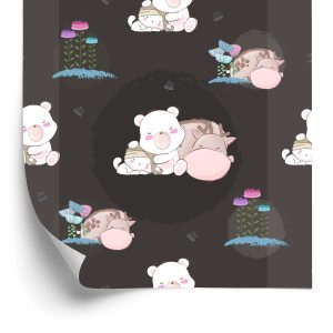 Papier Peint Ours En Peluche Et Faons Endormis – Image 2