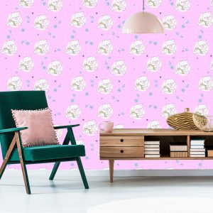 Papier Peint Ours En Peluche Endormis Et Fleurs Colorées – Image 6
