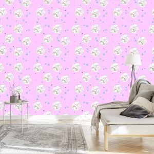 Papier Peint Ours En Peluche Endormis Et Fleurs Colorées – Image 3