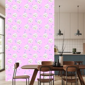 Papier Peint Ours En Peluche Endormis Et Fleurs Colorées – Image 4