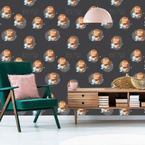 Papier Peint Lions Et Chats Bleus – Image 6