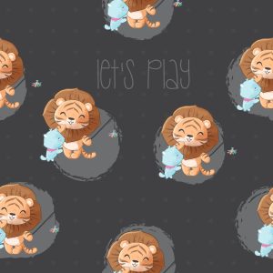 Papier Peint Lions Et Chats Bleus – Image 1