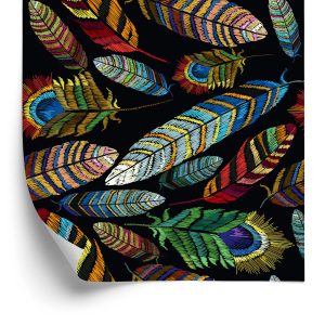 Papier Peint Plumes Brodées – Image 2
