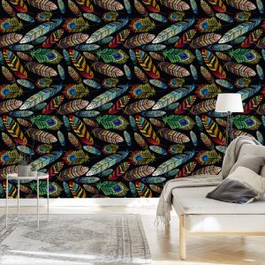 Papier Peint Plumes Brodées – Image 3