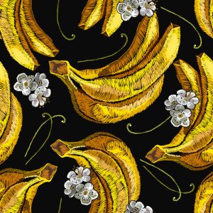 Papier Peint Bananes Aux Fleurs – Image 1