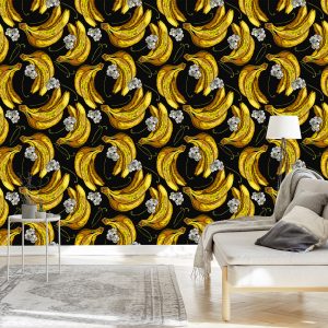 Papier Peint Bananes Aux Fleurs – Image 3