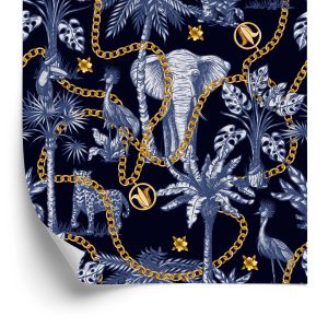 Papier Peint Animaux Tropicaux Et Chaînes – Image 2