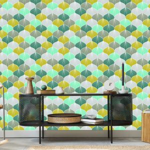 Papier Peint Motif Géométrique Ovale Coloré – Image 5