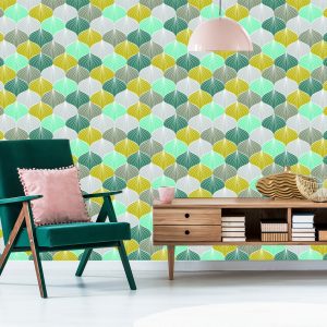 Papier Peint Motif Géométrique Ovale Coloré – Image 6