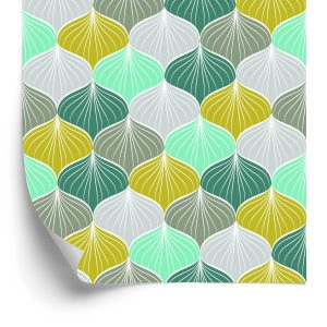 Papier Peint Motif Géométrique Ovale Coloré – Image 2