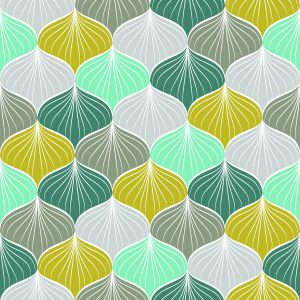 Papier Peint Motif Géométrique Ovale Coloré – Image 1