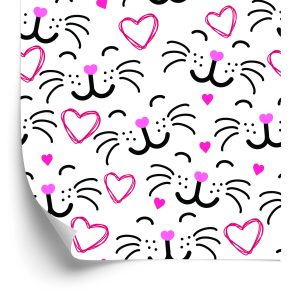 Papier Peint Pour Les Enfants - Visages De Chat Souriants – Image 2