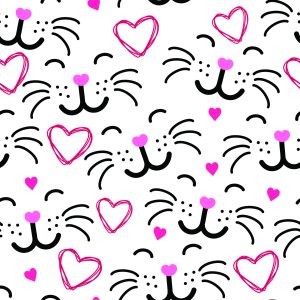Papier Peint Pour Les Enfants - Visages De Chat Souriants – Image 1